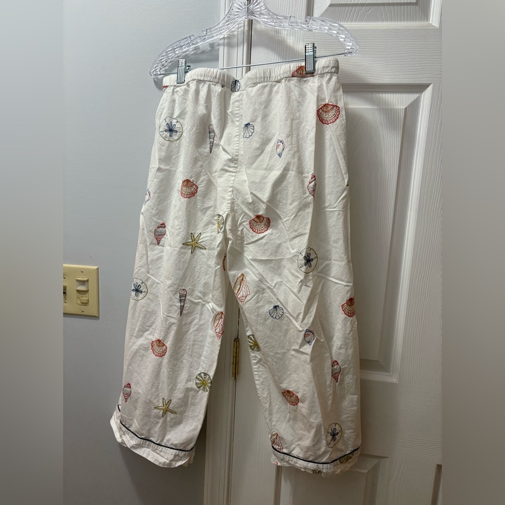 Printfresh Embroidered Sea Shell Print Cropped Co… - image 2